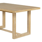 Table à manger 6 pièces avec plateau rectangulaire en bois d'acacia, 4 chaises et 1 banc