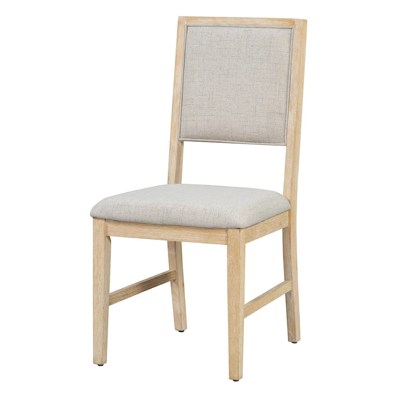 Table à manger 6 pièces avec plateau rectangulaire en bois d'acacia, 4 chaises et 1 banc