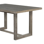 Table à manger 6 pièces avec plateau rectangulaire en bois d'acacia, 4 chaises et 1 banc