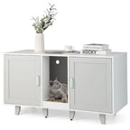 Meuble Litière Chat Cachette Litière Double Porte