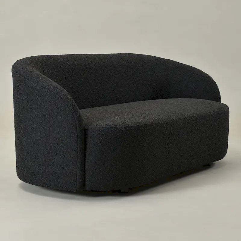 Causeuse Sherpa Rembourrée, Canapé Bouclé, 68W