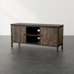 Meuble TV console de rangement multifonctionnel en bois de 60 pouces