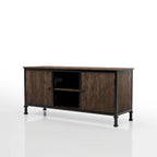 Meuble TV console de rangement multifonctionnel en bois de 60 pouces