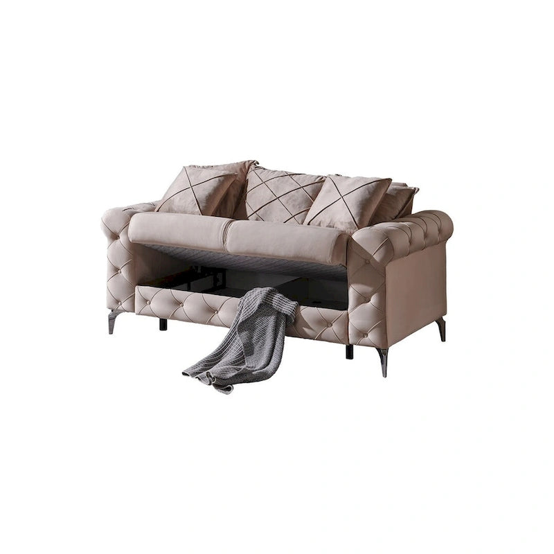 Ensemble de salon 2 pièces composé d'un canapé et d'une causeuse