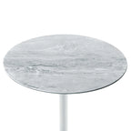 Table d'appoint avec plateau en marbre réglable en hauteur