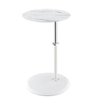 Table d'appoint avec plateau en marbre réglable en hauteur