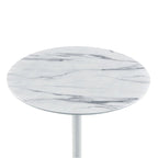 Table d'appoint avec plateau en marbre réglable en hauteur