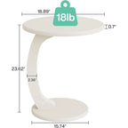Table d'appoint en bois en forme de C