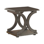 C-Shape Base End Table in Cappuccino