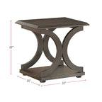 Table d'appoint en C couleur Cappuccino