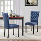 Chaises de salle à manger Flohr en velours touffeté