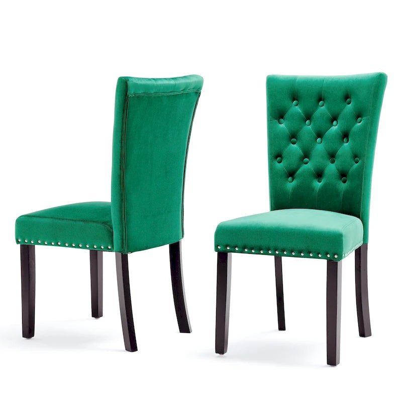 Chaises de salle à manger Flohr en velours touffeté