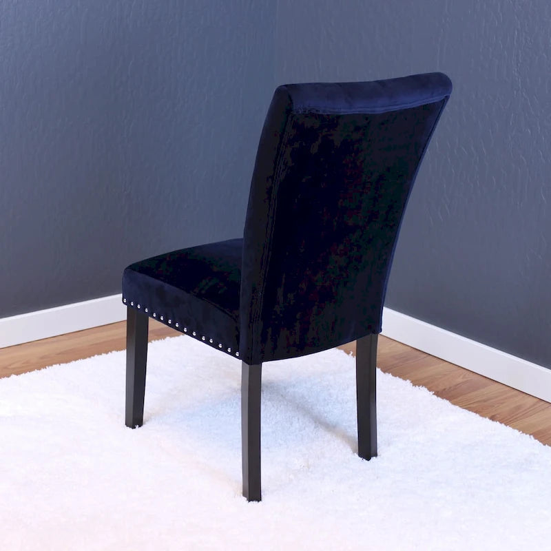 Chaises de salle à manger Flohr en velours touffeté