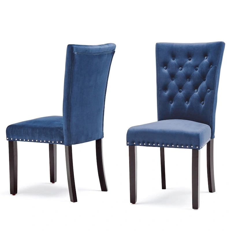 Chaises de salle à manger Flohr en velours touffeté