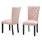 Chaises de salle à manger Flohr en velours touffeté