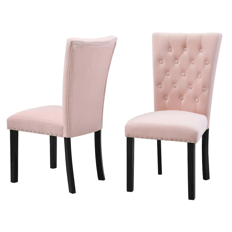 Chaises de salle à manger Flohr en velours touffeté