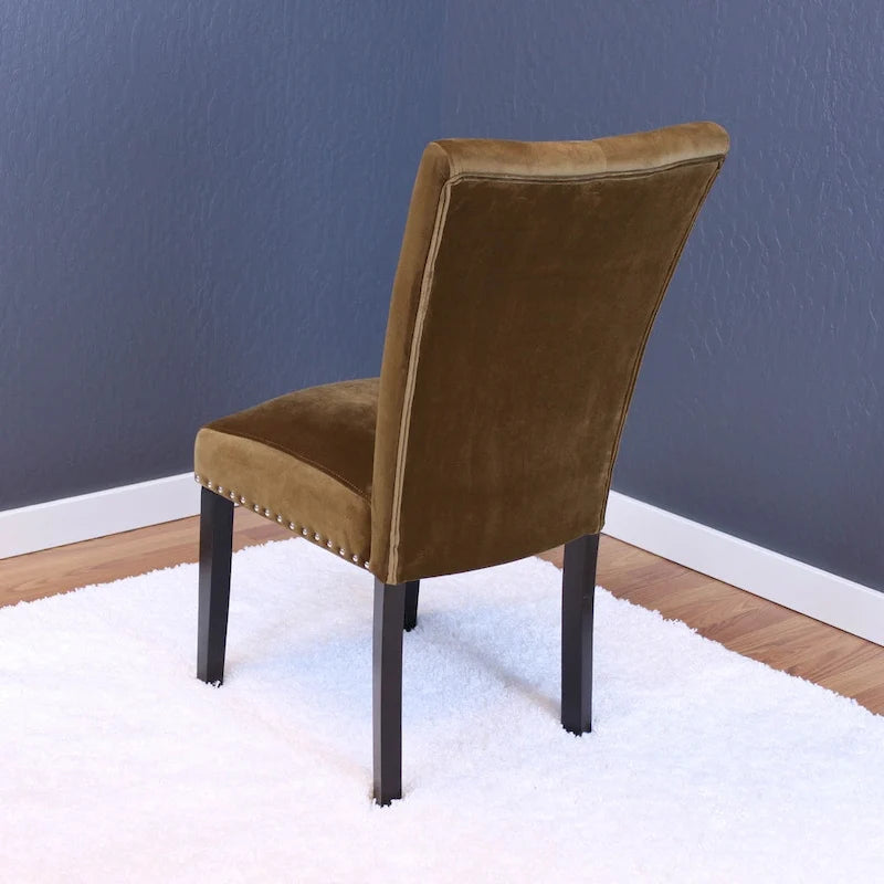 Chaises de salle à manger Flohr en velours touffeté