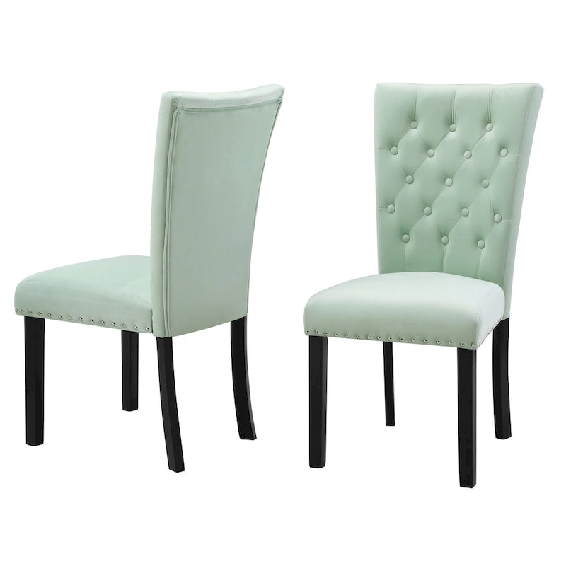 Chaises de salle à manger Flohr en velours touffeté