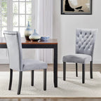 Chaises de salle à manger Flohr en velours touffeté