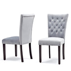 Chaises de salle à manger Flohr en velours touffeté