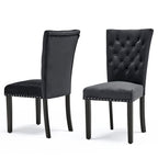 Chaises de salle à manger Flohr en velours touffeté