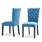 Chaises de salle à manger Flohr en velours touffeté