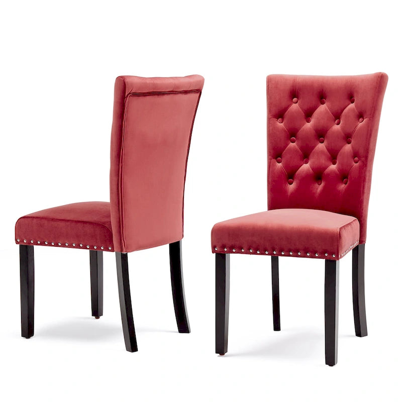 Chaises de salle à manger Flohr en velours touffeté