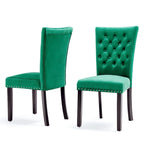 Chaises de salle à manger Flohr en velours touffeté