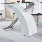Table de salle à manger rectangulaire en verre