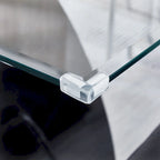 Table de salle à manger rectangulaire en verre