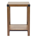 Table d'appoint ou de chevet de style campagnard de 40 cm avec étagère de rangement
