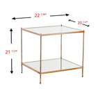 Table d'appoint en verre Glam
