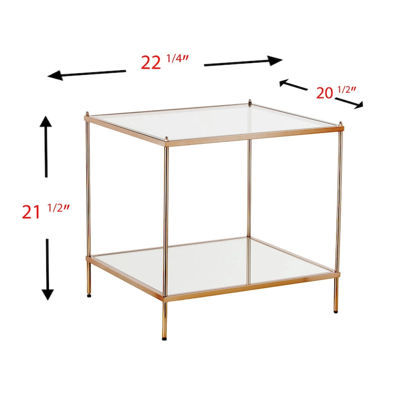 Table d'appoint en verre Glam