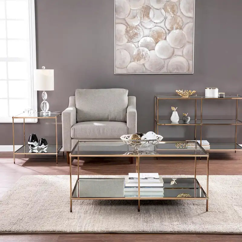 Table d'appoint en verre Glam