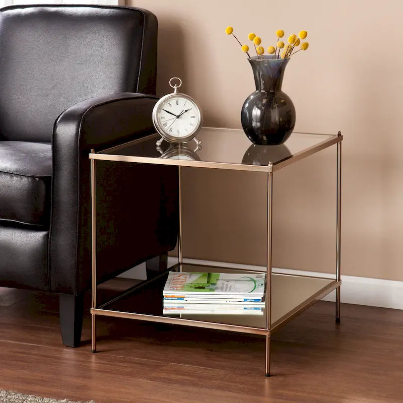 Table d'appoint en verre Glam