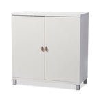 Buffet de rangement Marcy contemporain en bois blanc