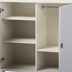 Buffet de rangement Marcy contemporain en bois blanc