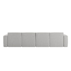 Canapé d'angle modulable contemporain 5 places avec pouf