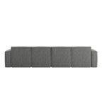 Canapé d'angle modulable contemporain 5 places avec pouf