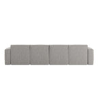 Canapé d'angle modulable contemporain 5 places avec pouf