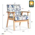 2 fauteuils d'appoint rembourrés pour bureau à domicile avec pieds en bois - 25 x 26,5 x 32