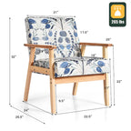 2 fauteuils d'appoint rembourrés pour bureau à domicile avec pieds en bois - 25 x 26,5 x 32