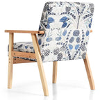 2 fauteuils d'appoint rembourrés pour bureau à domicile avec pieds en bois - 25 x 26,5 x 32