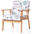 2 fauteuils d'appoint rembourrés pour bureau à domicile avec pieds en bois - 25 x 26,5 x 32