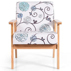 2 fauteuils d'appoint rembourrés pour bureau à domicile avec pieds en bois - 25 x 26,5 x 32