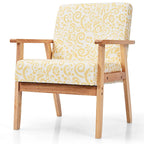 2 fauteuils d'appoint rembourrés pour bureau à domicile avec pieds en bois - 25 x 26,5 x 32