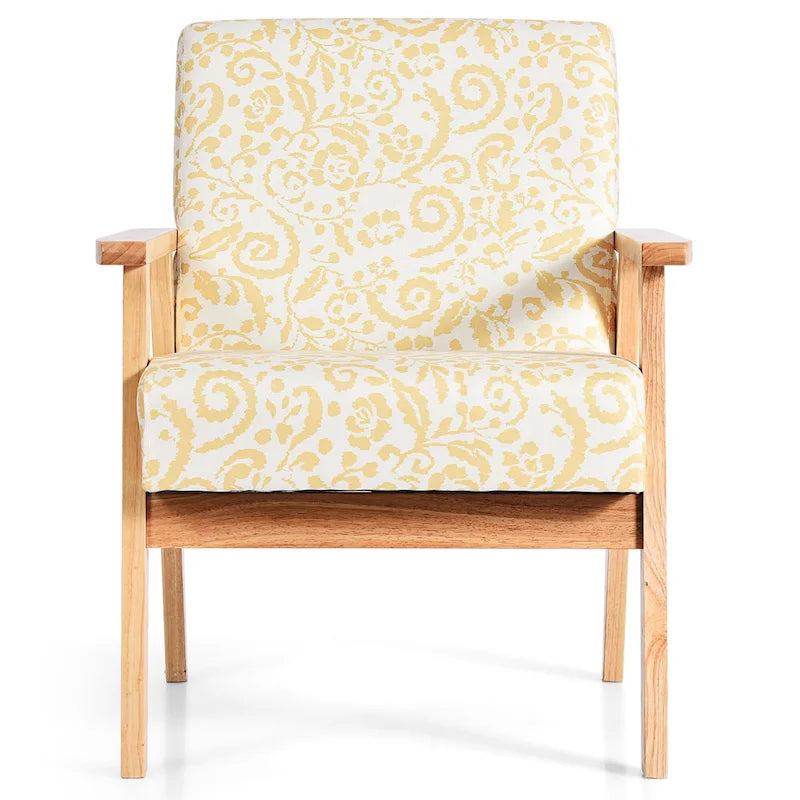 2 fauteuils d'appoint rembourrés pour bureau à domicile avec pieds en bois - 25 x 26,5 x 32