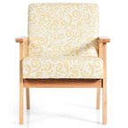2 fauteuils d'appoint rembourrés pour bureau à domicile avec pieds en bois - 25 x 26,5 x 32