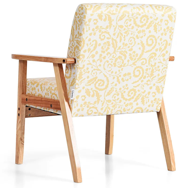 2 fauteuils d'appoint rembourrés pour bureau à domicile avec pieds en bois - 25 x 26,5 x 32