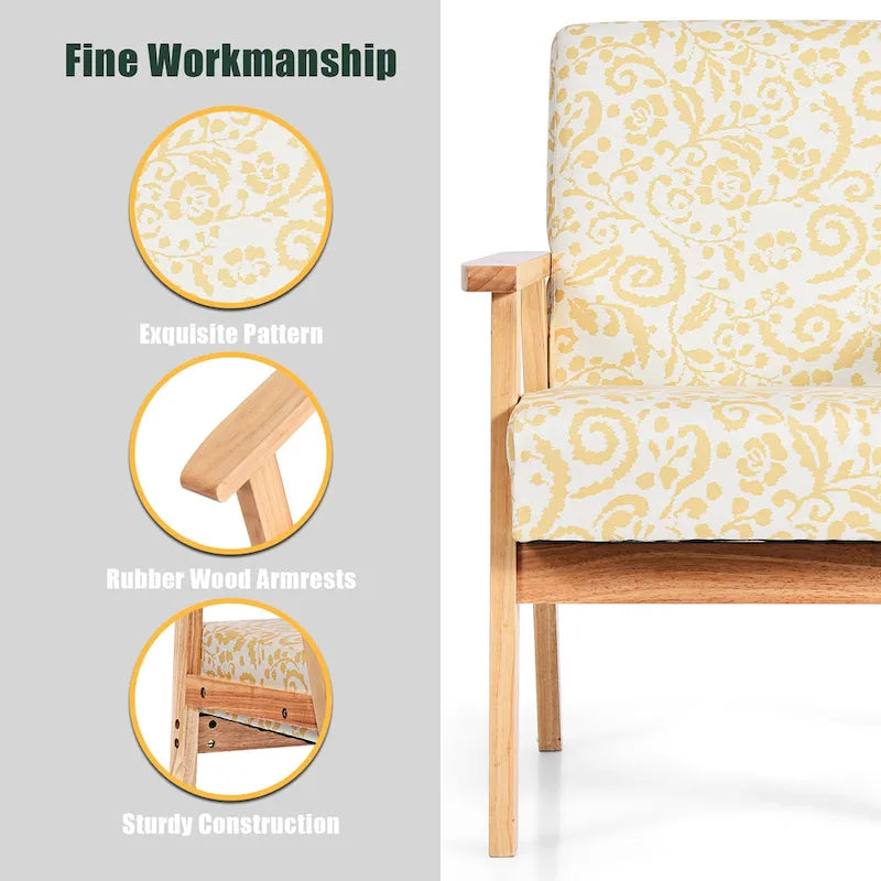 2 fauteuils d'appoint rembourrés pour bureau à domicile avec pieds en bois - 25 x 26,5 x 32
